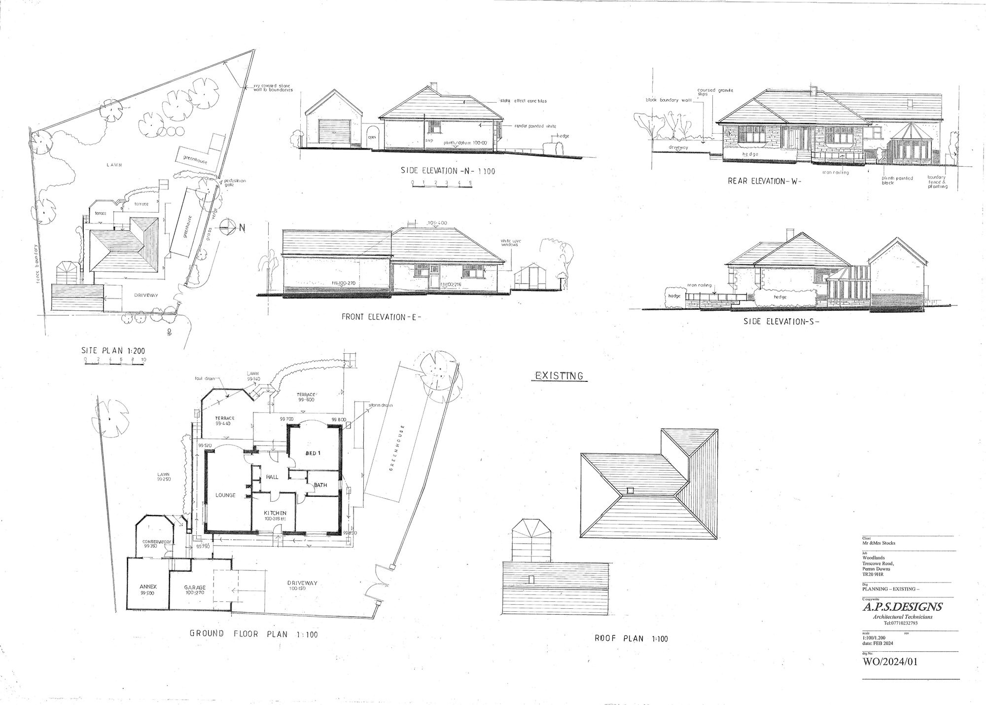 Planning — Existing — Woodlands, Perran Downs